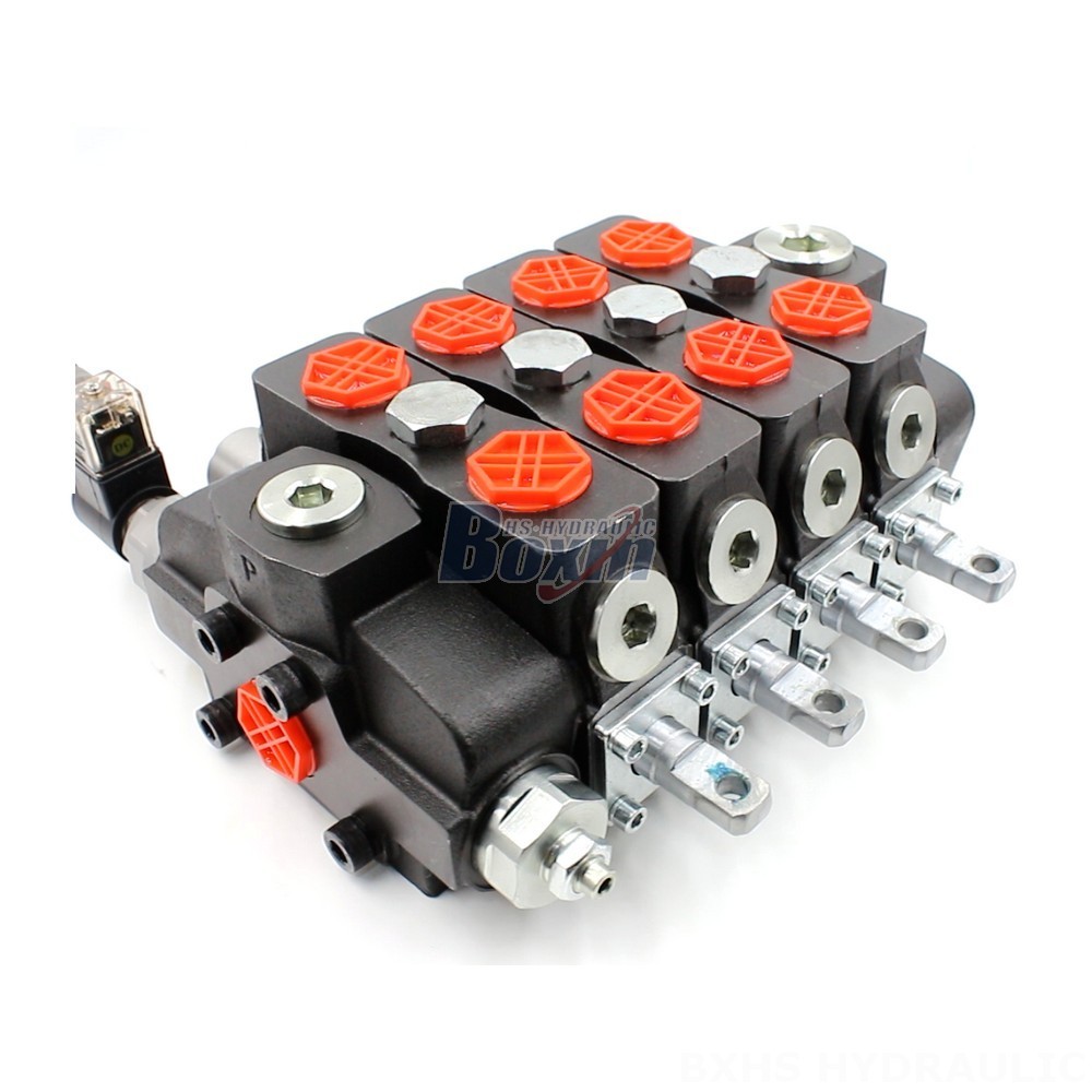 SD8-Electric unloading valve Manual 4 Spool Sectional Directional Valve: Factory Direct Supply cover photo